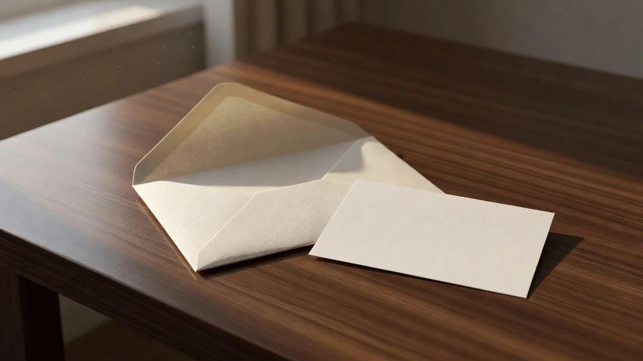 Welcome envelope and registration form for a no-deposit bonus