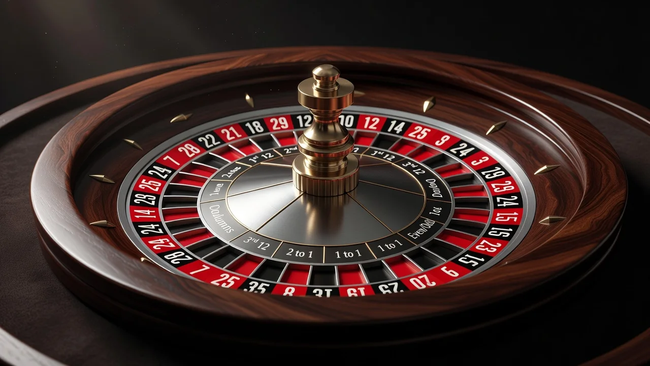 Live roulette table at Olympe Casino with a dealer wheel